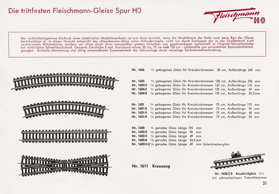 Seite 23 Fleischmann Katalog 1953 Spur H0