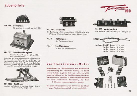 Seite 25 Fleischmann Katalog 1953 Spur H0