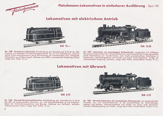 Seite 6 Fleischmann Katalog 1954