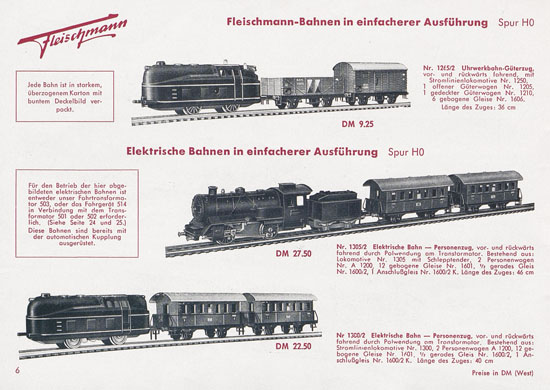 Fleischmann Katalog 1954