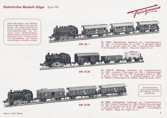 Seite 9 Fleischmann Katalog 1954