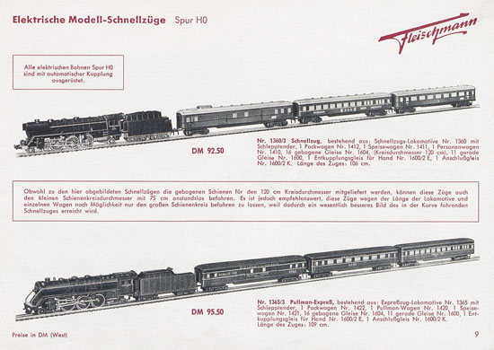 Seite 11 Fleischmann Katalog 1954