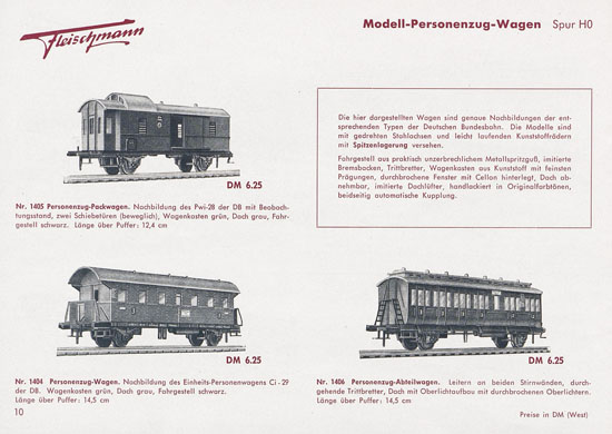 Seite 12 Fleischmann Katalog 1954