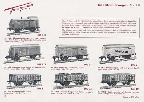 Seite 14 Fleischmann Katalog 1954