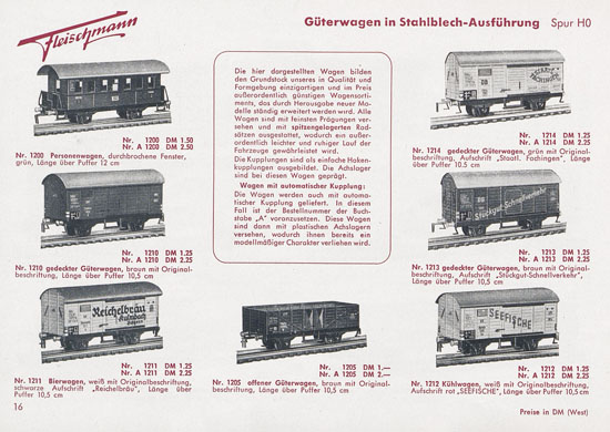Seite 18 Fleischmann Katalog 1954