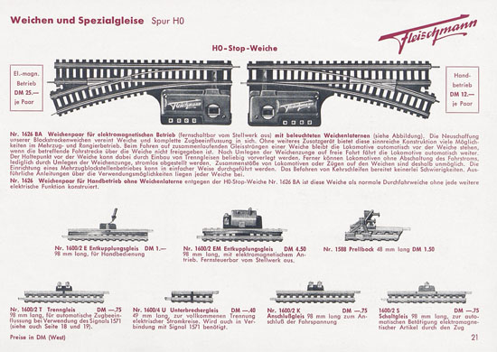 Seite 23 Fleischmann Katalog 1954