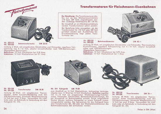 Fleischmann Katalog 1954