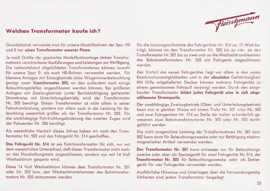 Seite 27 Fleischmann Katalog 1954