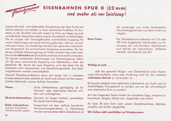 Seite 28 Fleischmann Katalog 1954