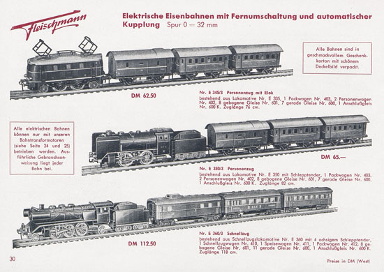 Fleischmann Katalog 1954