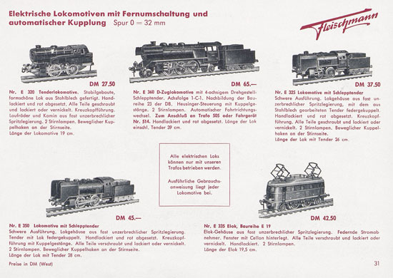 Seite 33 Fleischmann Katalog 1954