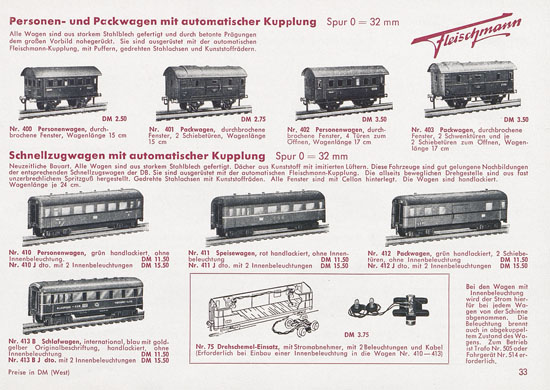 Seite 35 Fleischmann Katalog 1954