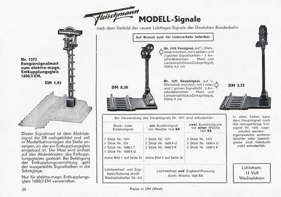 Fleischmann Katalog 1955