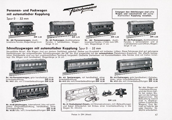 Fleischmann Katalog 1955