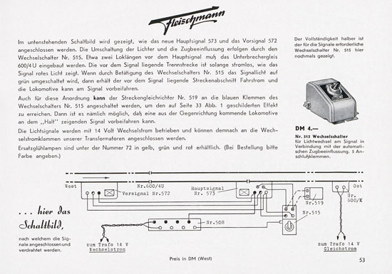 Fleischmann Katalog 1955