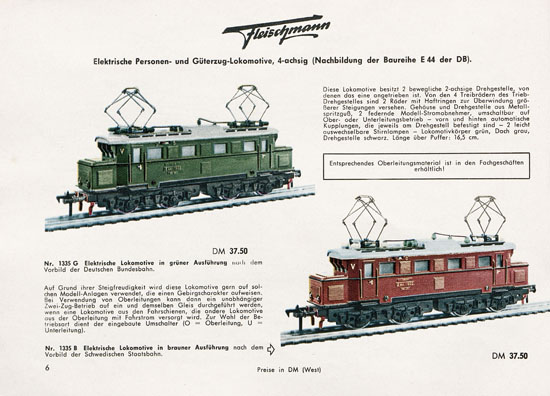 Fleischmann Katalog 1956