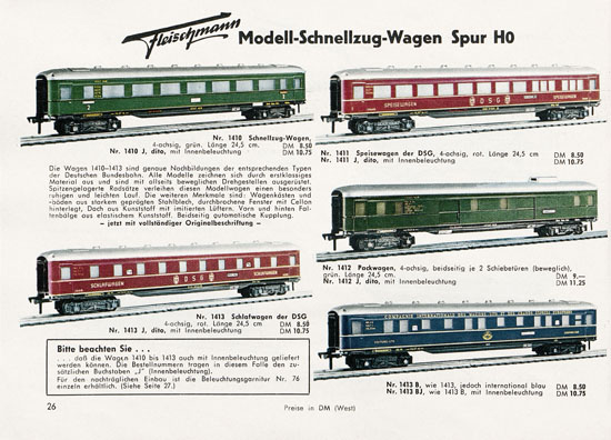 Fleischmann Katalog 1956