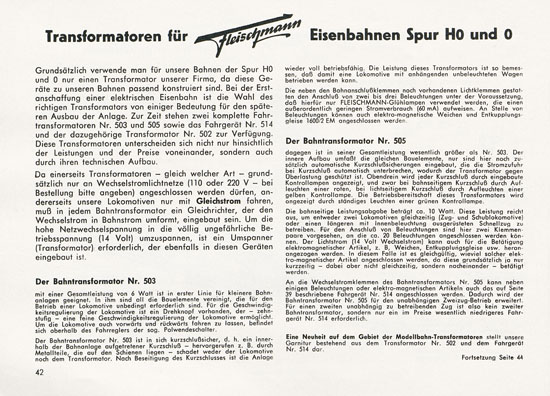 Fleischmann Katalog 1956