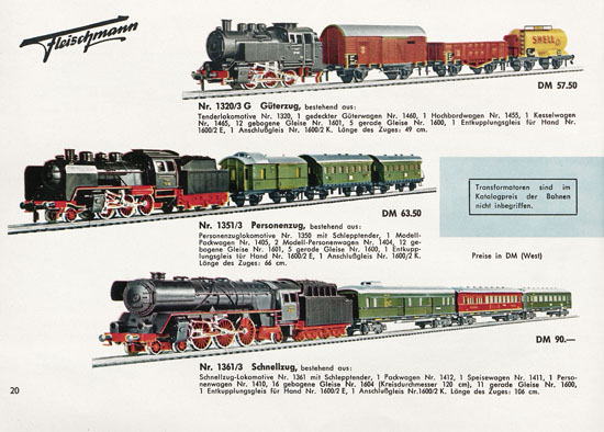 Fleischmann Katalog 1957