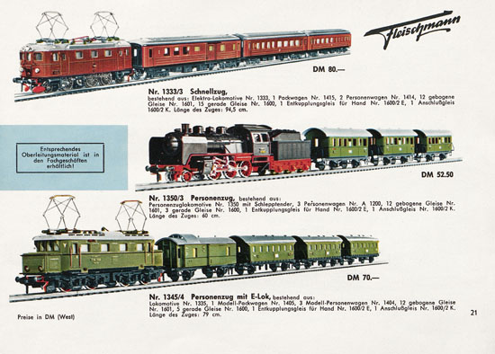 Fleischmann Katalog 1957