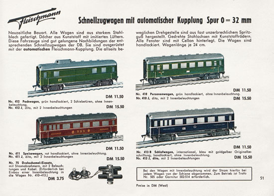 Fleischmann Katalog 1957