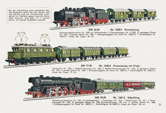 Fleischmann Katalog 1958-1959