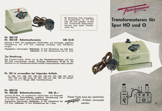 Fleischmann Katalog 1958-1959