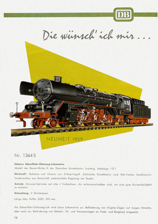 Seite 18 Fleischmann Katalog 1959-1960