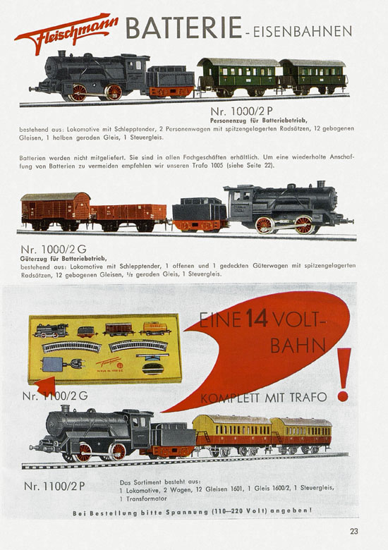 Seite 25 Fleischmann Katalog 1959-1960