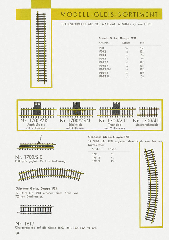 Seite 52 Fleischmann Katalog 1959-1960