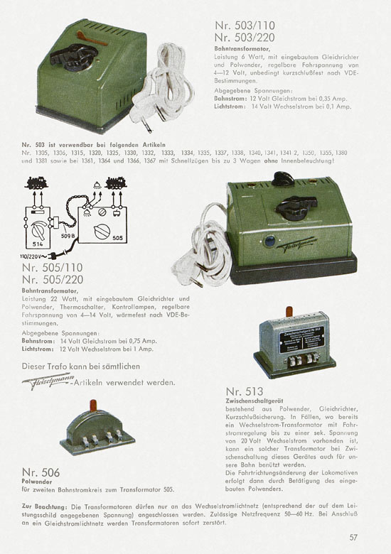 Seite 59 Fleischmann Katalog 1959-1960