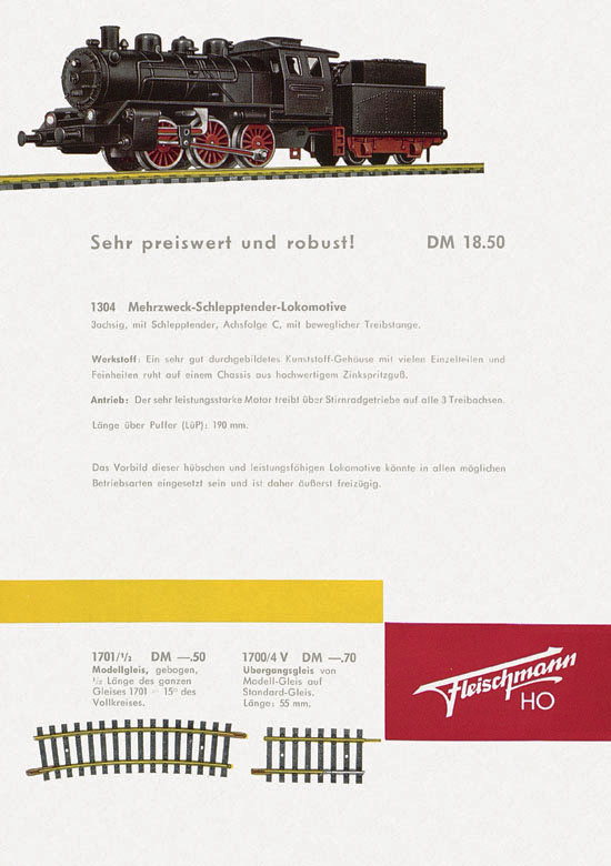 Seite 4 Fleischmann Katalog H0-Neuheiten 1961