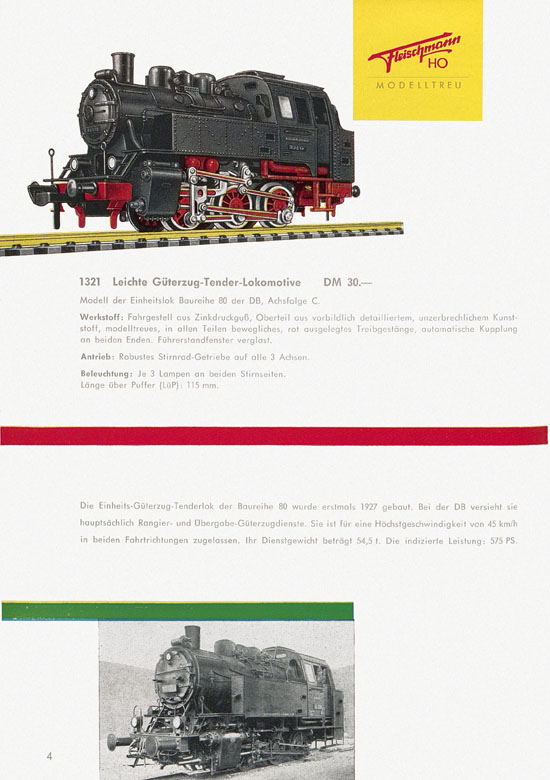Seite 4 Fleischmann Katalog H0-Neuheiten 1962