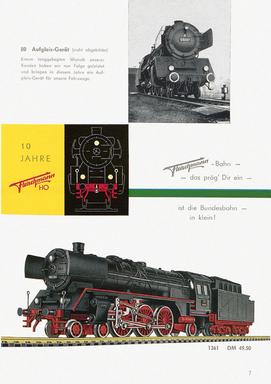 Seite 7 Fleischmann Katalog H0-Neuheiten 1962