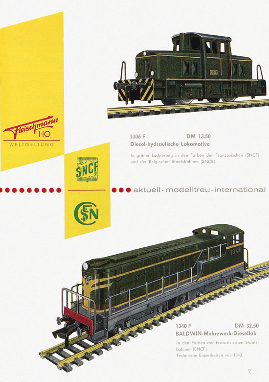 Seite 9 Fleischmann Katalog H0-Neuheiten 1962
