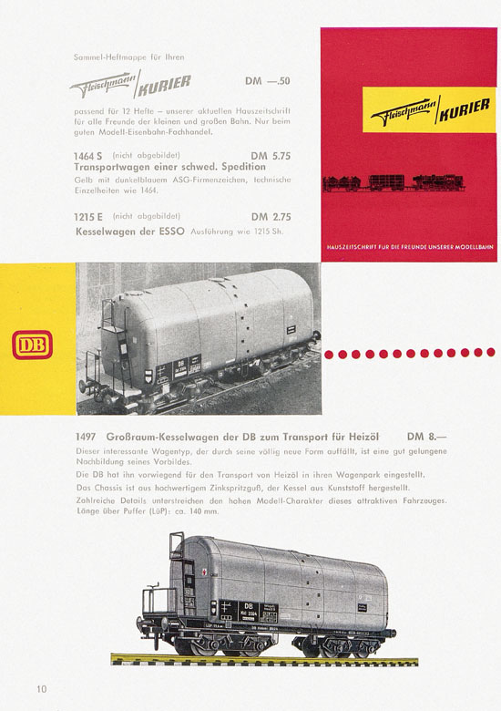 Seite 10 Fleischmann Katalog H0-Neuheiten 1962