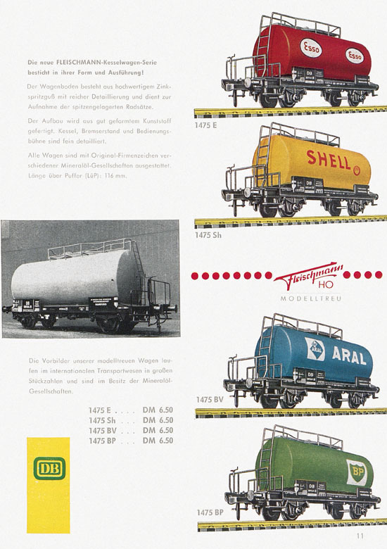 Seite 11 Fleischmann Katalog H0-Neuheiten 1962