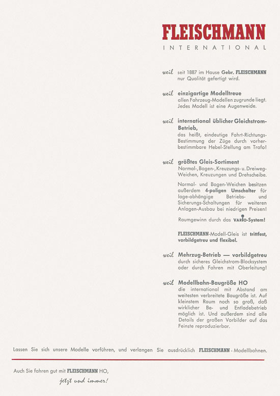 Seite 3 Fleischmann Katalog 1966-1967