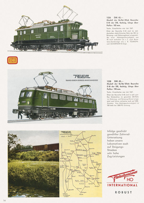 Seite 16 Fleischmann Katalog 1966-1967