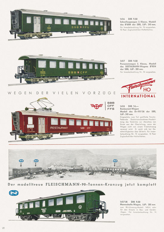Seite 22 Fleischmann Katalog 1966-1967