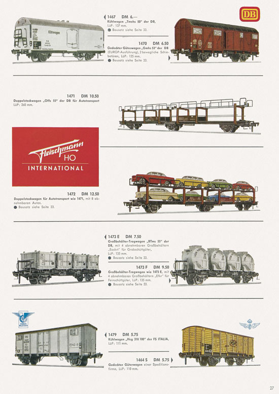 Seite 29 Fleischmann Katalog 1966-1967