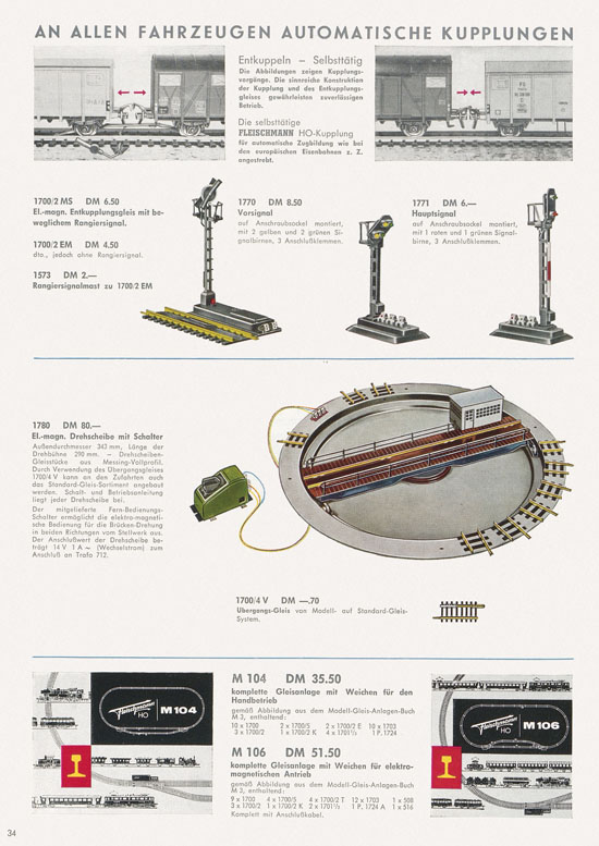 Seite 36 Fleischmann Katalog 1966-1967