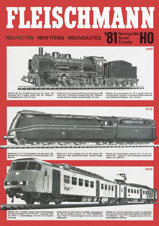 Seite 1 Fleischmann Katalog H0-Neuheiten 1981
