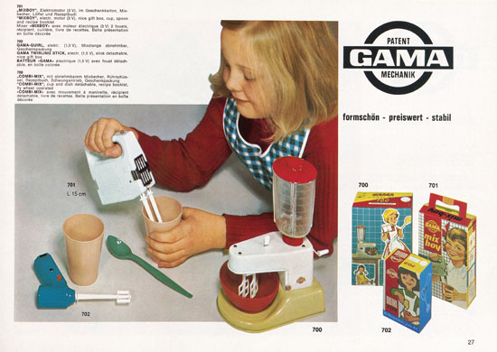 Seite 27 Gama Katalog 1970