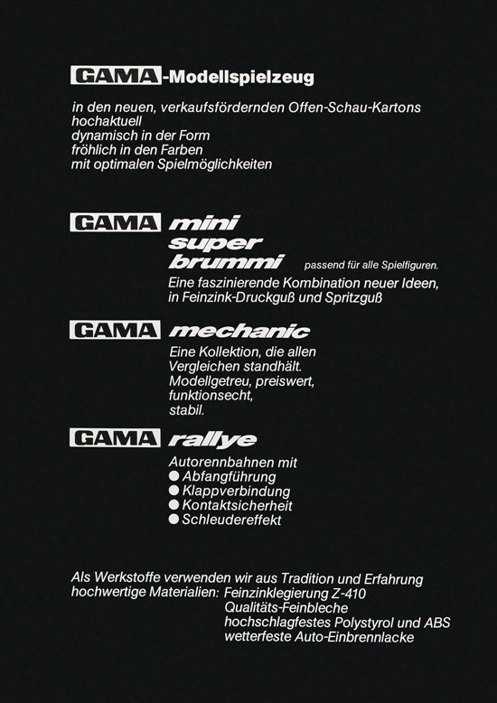 Seite 2 Gama Katalog 1978