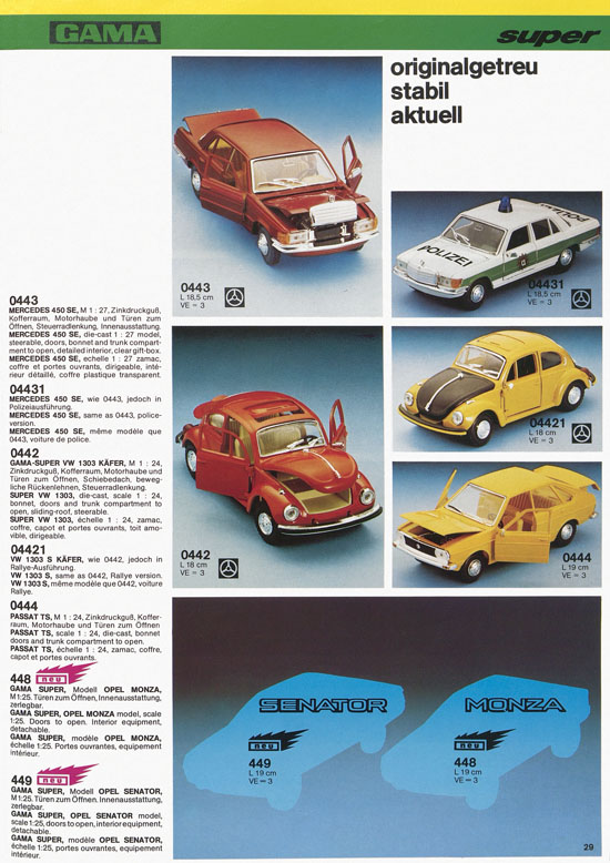 Seite 29 Gama Katalog 1978