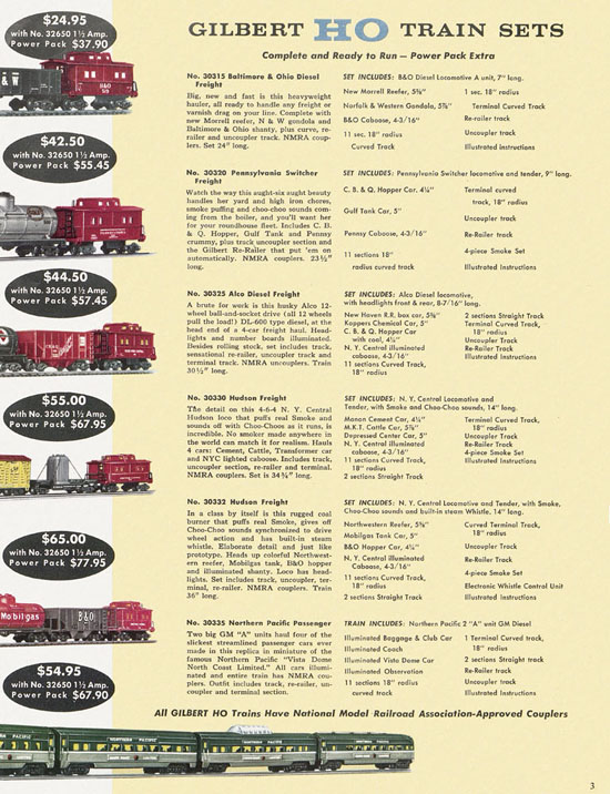 Seite 3 Gilbert H0 Katalog 1957