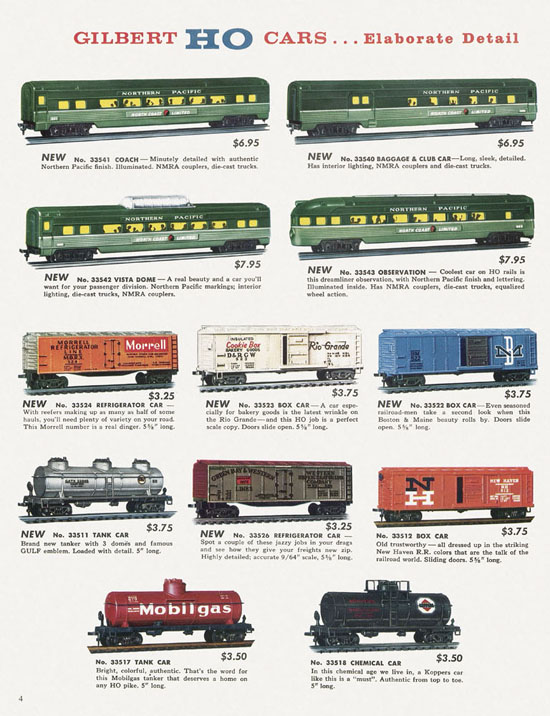 Seite 4 Gilbert H0 Katalog 1957