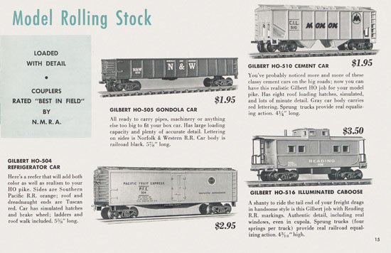 Seite 15 Gilbert H0 Trains 1955