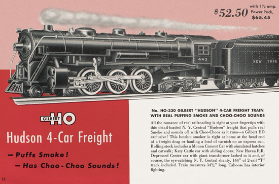 Gilbert H0 Trains 1956